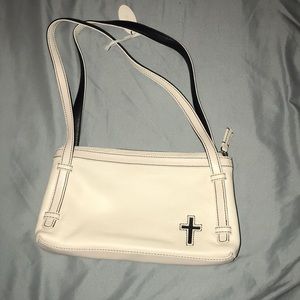 White small purse with cross
